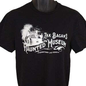 Zak Bagans Haunted Museum T Shirt Mens Size Medium Black Las Vegas Souvenir USA